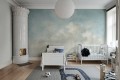 Fototapeta chmury w stylu vintage Rebel Walls R20921 Vintage Clouds Blue Hot Pops