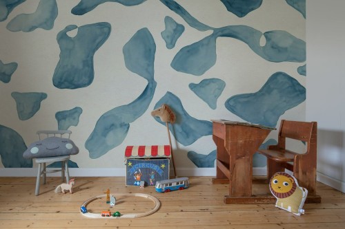 Fototapeta abstrakcyjne kształty Rebel Walls R21159 Abstract Motifs Blue Hot Pops