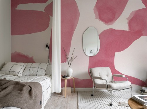 Fototapeta abstrakcyjna Rebel Walls R21162 Wiggle Shapes Pink Hot Pops