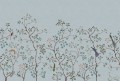 Fototapeta botaniczna Rebel Walls R21196 Songbird Mural Blue Hot Pops
