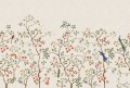 Fototapeta botaniczna Rebel Walls R21197 Songbird Mural Beige Hot Pops