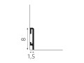 Listwa przypodłogowa malowana -  biała PF080 DuroFit – wys. 8 cm