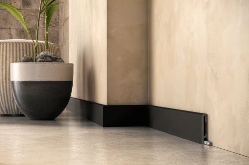 Listwa przypodłogowa malowana -  czarna PF080B DuroFit – wys. 8 cm