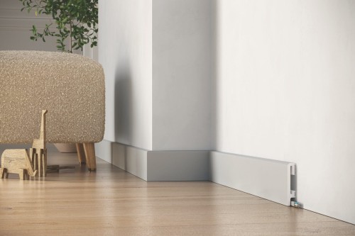 Listwa przypodłogowa malowana -  szara PF080G DuroFit – wys. 8 cm