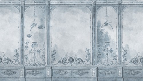 Fototapeta natura w panelach Rebel Walls R20326 Poetic Panels Blue Poetic