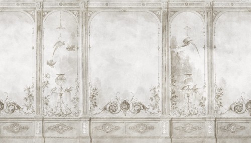 Fototapeta natura w panelach Rebel Walls R20327 Poetic Panels Gray Poetic