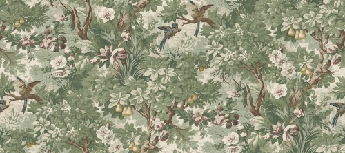 Fototapeta botaniczna w stylu vintage Rebel Walls R20331 Lush Grove Green Poetic