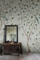 Fototapeta kwitnące drzewa i ptaki Rebel Walls R20339 Chinoiserie Dream Light Green Poetic