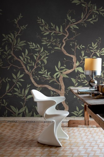 Fototapeta drzewa Rebel Walls R20342 Branches of Dreams Black Poetic