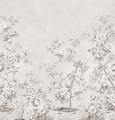 Fototapeta kwiatowe pnącza róż Rebel Walls R20357 Floral Chinoiserie Gray Poetic