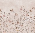 Fototapeta kwiatowe pnącza i motyle Rebel Walls R20359 Whispering Petals Pink Poetic