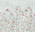 Fototapeta kwiatowe pnącza i motyle Rebel Walls R20360 Whispering Petals Light Blue Poetic