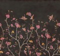 Fototapeta kwiatowe pnącza i motyle Rebel Walls R20362 Whispering Petals Black Poetic