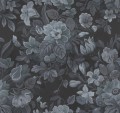 Fototapeta kwiaty vintage Rebel Walls R20979 Majestic Vintage Garden Dark Blue Poetic
