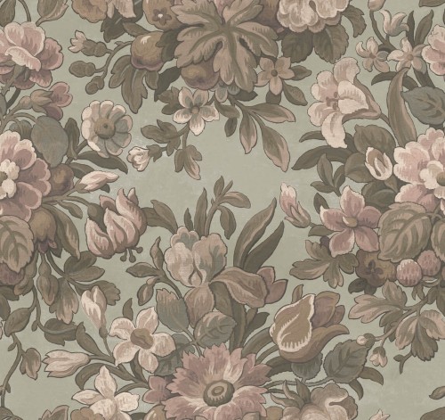 Fototapeta kwiaty vintage Rebel Walls R20980 Majestic Vintage Garden Dusty Pink Poetic