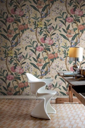 Fototapeta botaniczna vintage Rebel Walls R20984 Winding Bloom Summer Greenery Poetic