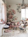 Fototapeta kwiatowa girlanda Rebel Walls R20990 Vintage Bow Pink Poetic