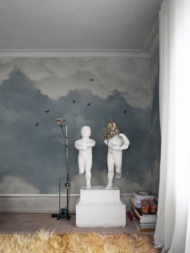 Fototapeta niebo i ptaki Rebel Walls R20993 Sky of Clouds Blue Birds Poetic