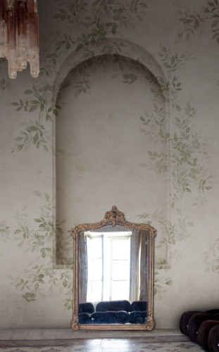 Fototapeta architektoniczne łuki i liście Rebel Walls R20998 Daydream Arches Green Poetic