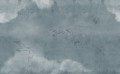 Fototapeta minimalistyczne ptaki i niebo Rebel Walls R21012 Wings Over Horizon Blue Poetic
