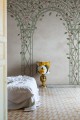 Fototapeta kratownica z pnączem kwiatów Rebel Walls R21016 Poetic Trellis Green Poetic