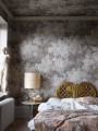 Fototapeta liście w stylu gobelinowym Rebel Walls R21354 Vintage Foliage Gray Poetic