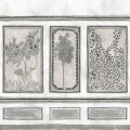 Mural inspirowany antycznymi ścianami śródziemnomorskich pałaców Elitis VP 961 02 Disegno Ortigia