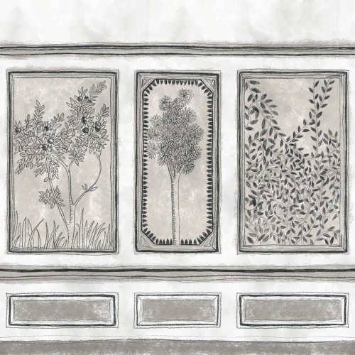 Mural inspirowany antycznymi ścianami śródziemnomorskich pałaców Elitis VP 961 02 Disegno Ortigia