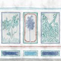 Mural inspirowany antycznymi ścianami śródziemnomorskich pałaców Elitis VP 961 03 Disegno Ortigia
