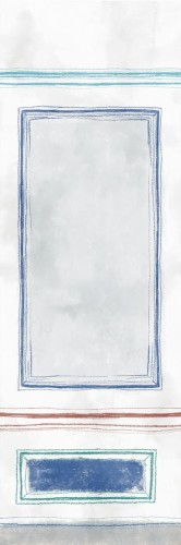 Mural inspirowany antycznymi ścianami śródziemnomorskich pałaców Elitis VP 961 06 Disegno Ortigia