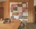 Mural abstrakcyjny na splocie z rafii Elitis VP 964 02 Palette Atelier D'artiste II