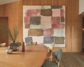 Mural abstrakcyjny na splocie z rafii Elitis VP 964 03 Palette Atelier D'artiste II
