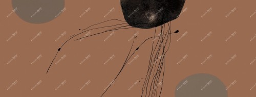 Fototapeta abstrakcyjna Inkiostro Bianco AURELIA INKRPON2502 Monochrome