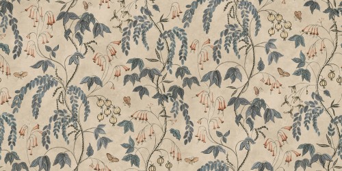 Fototapeta roślinne pnącza Sandberg S10574 Ottilia Misty Blue Herbarium