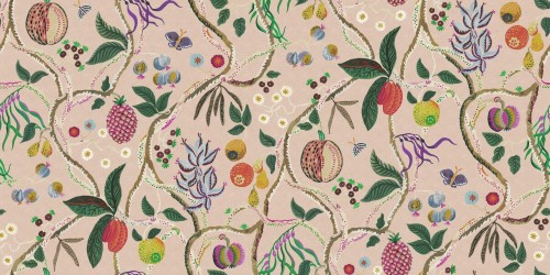 Fototapeta botaniczna Sandberg S10581 Tree of Life Mural Pink Herbarium