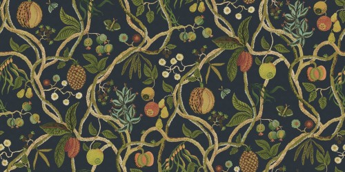 Fototapeta botaniczna Sandberg S10582 Tree of Life Mural Dark Blue Herbarium