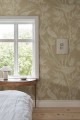 Fototapeta ptaki w bujnym bambusowym gaju Sandberg S10596 Celeste Mural Beige Herbarium