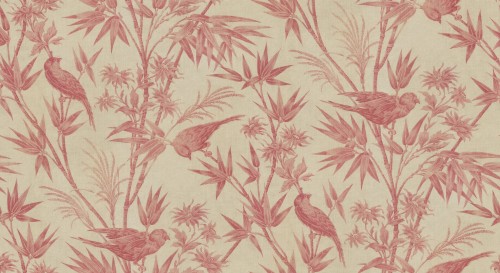 Fototapeta ptaki w bujnym bambusowym gaju Sandberg S10604 Celeste Mural Red Herbarium