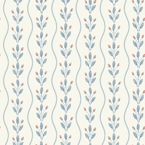 Tapeta roślinna falujące paski Boras Tapeter 7779 Flower Buds Adorn