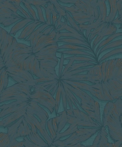 Tapeta tropikalne liście Casadeco VEGE 86436444 Granada Vegetals