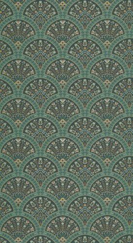 Tapeta eleganckie wachlarze z kwiatami Casadeco HETA 201197433 Wallace Heritage