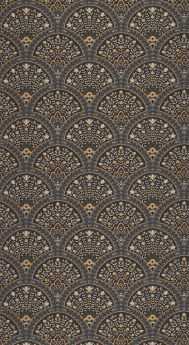 Tapeta eleganckie wachlarze z kwiatami Casadeco HETA 201199902 Wallace Heritage