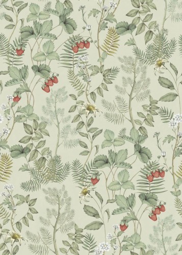 Tapeta botaniczna Casadeco HETA 201217362 Strawberry Field Heritage