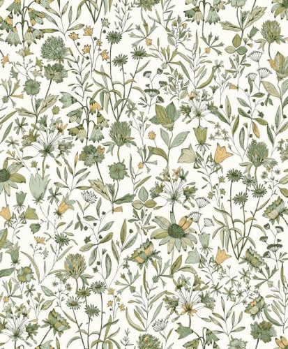 Tapeta kwiaty i liście Caselio AOB 103000798 Jardin de Giverny Art of Botany