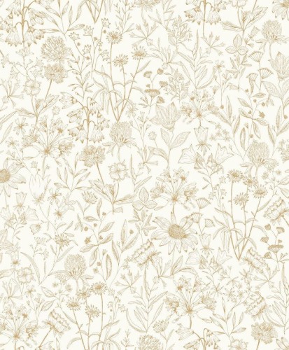 Tapeta kwiaty i liście Caselio AOB 103002044 Jardin de Giverny Art of Botany