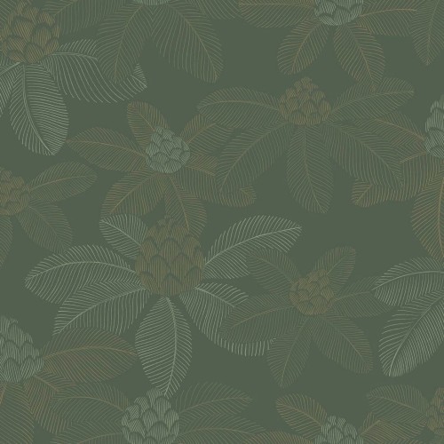 Tapeta kwiaty i liście lotosu Caselio AOB 106657290 Lotus Art of Botany