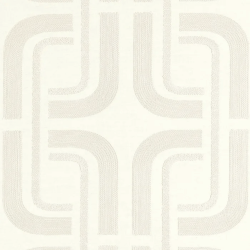 Tapeta tekstylna z haftem geometrycznym Casamance 71690100 Sensation