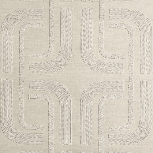 Tapeta tekstylna z haftem geometrycznym Casamance 71690202 Sensation