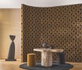 Tapeta tekstylna z haftem geometrycznym Casamance 71690304 Sensation