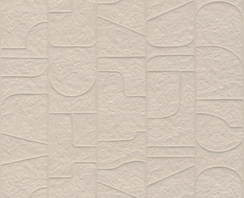 Tapeta tekstylna zaokrąglone linie 3D Arte Arcane 23911 Terra